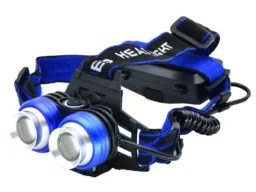 Фонарь на голову 2801-2 (T-6, Аккум. 2*18650, Micro-USB) две вращающиеся линзы