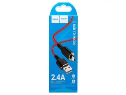 Кабель USB - микро USB HOCO X95 Goldentop, 1.0м, 2.4A, ткань, цвет: красный (1/37/370)  !!!!
