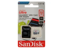MicroSD  32GB  SanDisk Class 10 Ultra Light UHS-I  (100 Mb/s) + SD адаптер