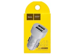 АЗУ 2 USB HOCO, Z2A, пластик, цвет: белый (1/28/280)