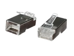 Коннекторы RJ45 8P8C для FTP кабеля 5 кат. экранированные, VCOM  (цена за100шт уп.)