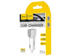 АЗУ 2 USB HOCO, Z23, Grand Style, 2400mA, soft touch, цвет: белый (1/25/250)