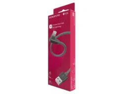 Кабель USB - 8 pin Borofone BX26 Express, 1.0м, круглый, 2.4A, ткань, боковой, цвет: серый (1/360)