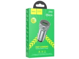 АЗУ 1 USB HOCO Z49A Level , 3.0A, пластик, цвет: серый (1/13/130)