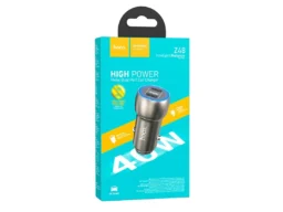 АЗУ 2 Type-C HOCO Z48 Tough, 3000mA, пластик, QC3.0, PD40Вт, цвет: серый (1/13/130)