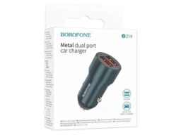 АЗУ 2 USB Borofone BZ19, Wisdom, 12Вт, цвет: синий (1/94/376)