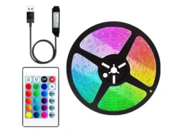 Лента светодиодная  5м. RGB с пультом  5050  блистер