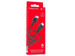 Кабель USB - 8 pin Borofone BX70 Shengda, 1.0м, круглый, 2.4A, силикон, цвет: чёрный (1/63/378)
