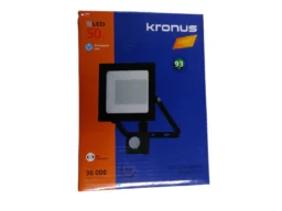 Прожектор светодиодный KRONUS 50 Вт 6500K IP44 220V с датчиком движения холодный свет черный корпус