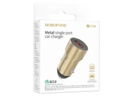 АЗУ 1 USB Borofone BZ19A, Wisdom, 18Вт, QC3.0, цвет: золотой (1/94/376)